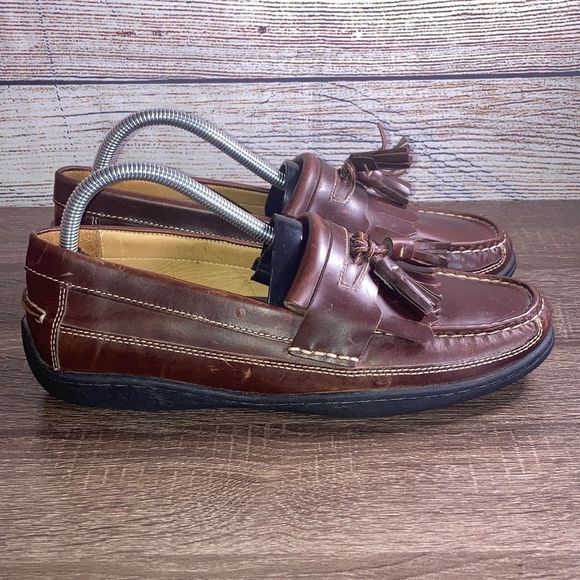 Men’s JOHNSTON & MURPHY Fowler Kiltie Tassel Style 25-8334  - Size 8 Sheepskin - Picture 1 of 14